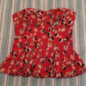 Xhilaration Orange Strapless Top